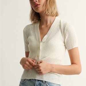 Almina Concept V Neck Ribbed Knit